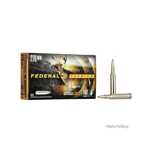 Munitions Federal Premium Ogive Trophy Bonded Tip - Cal. 270 Win. - 140 grains