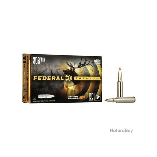 Munitions Federal Premium Ogive Trophy Bonded Tip - Cal. 308 Win. Mag - 180 grains
