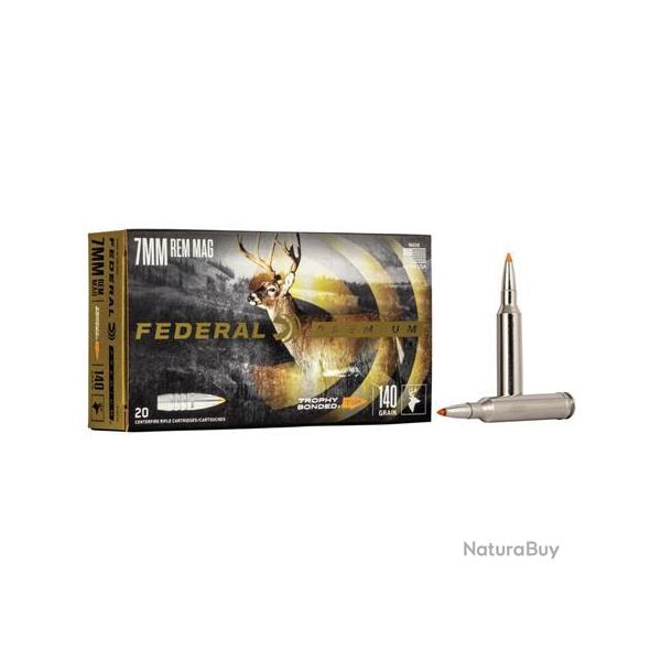 Munitions Federal Premium Ogive Trophy Bonded Tip - Cal. 7mm Rem. Mag - 140 grains