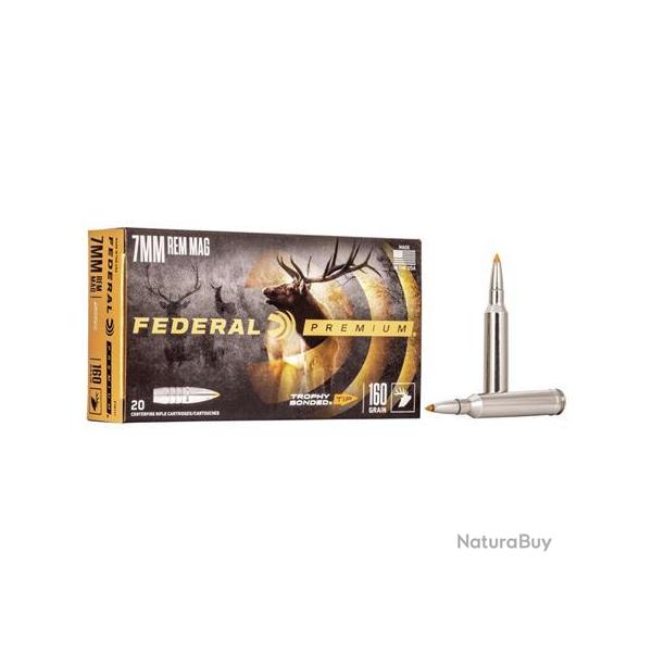 Munitions Federal Premium Ogive Trophy Bonded Tip - Cal. 7mm Rem. Mag - 160 grains