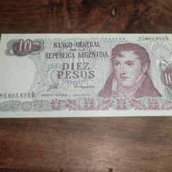 billet république argentina  diez pesos  / 95.803.834 D