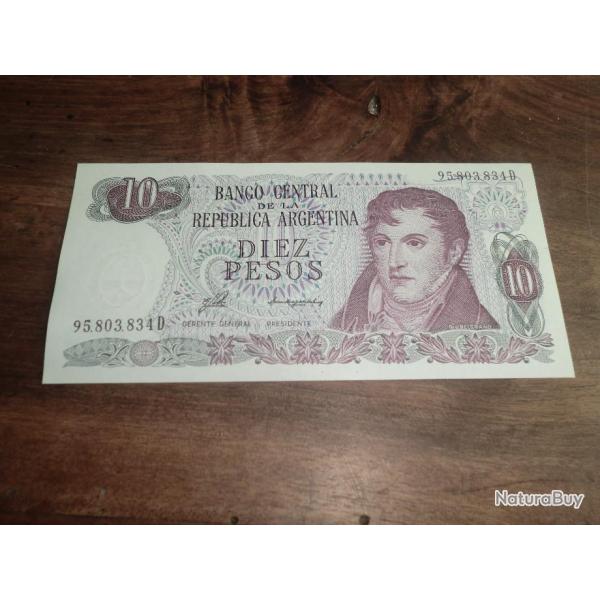 billet rpublique argentina  diez pesos  / 95.803.834 D