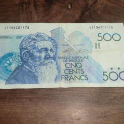 billet 500 francs belge constantin meunier  / 41106201178