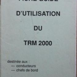 Fiche Guide d'utilisation du TRM 2000 MAT 2876