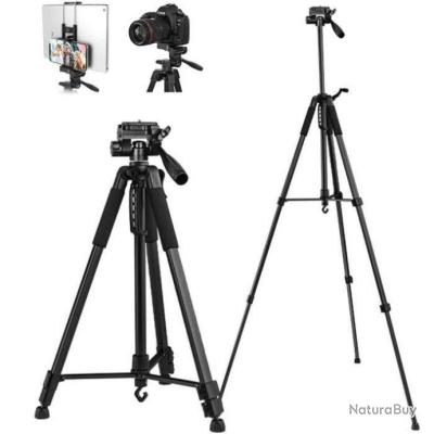 Trépied Photo Universel En Aluminium – Extensible – Avec Sac De Transport – Neuf