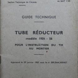 Guide Technique Tube réducteur Mle 1954-56 pour l'instruction du tir au mortier