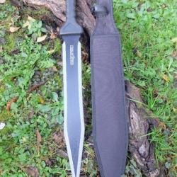 Glaive Machette Cold Steel Gladius Sword Lame Acier 420 Manche Polymère Etui Nylon 001