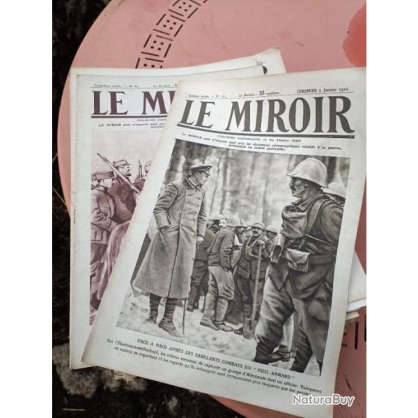 Lot de 49 journaux de guerre "le miroir"