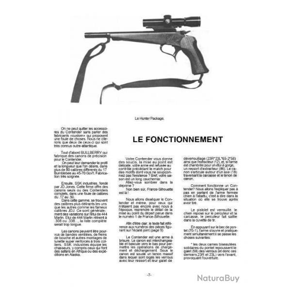 notice 14 pages pistolet THOMPSON CONTENDER en FRANCAIS (envoi par mail) -VENDU PAR JEPERCUTE(m1946)