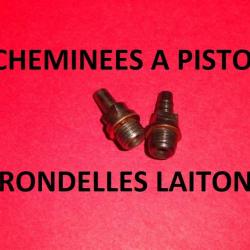 paire de cheminées +rondelles laiton fusil à piston diamètre 7.40 mm - VENDU PAR JEPERCUTE (D20N354)