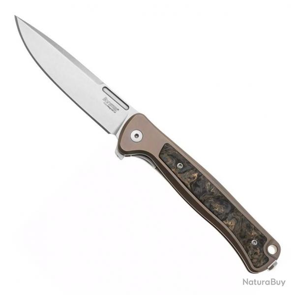 Couteau "Skinny" titanium / fibre de carbone, Couleur bronz [Lionsteel]
