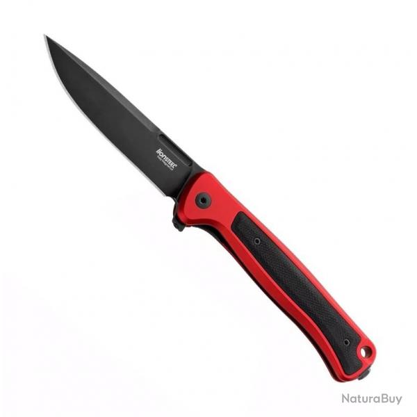 Couteau "Skinny Blackwash" alu / micarta, Couleur rouge [Lionsteel]
