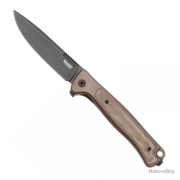 Couteau "Skinny Blackwash" alu / micarta, Couleur brun [Lionsteel]