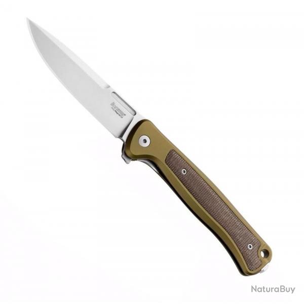 Couteau "Skinny" alu / micarta, Couleur vert [Lionsteel]
