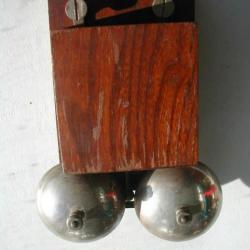 Ancienne Sonnerie de Téléphone PTT 2 Cloches Vintage An.40 TBEtat Curiosité Carillon Décoration