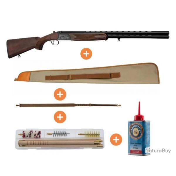 Pack Fusil de chasse superposs Country - Cal. 20/76 Crosse pistolet
