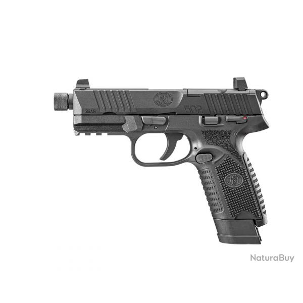 Pistolet semi automatique FN Herstal FN 502 Tactical 1x10 + 1x15 BLK/BLK