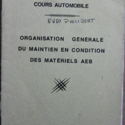 Guide Organisation générale du Maintien en condition des matériels AEB - Cours automobile