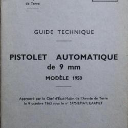 Guide technique du Pistolet automatique de 9 mm Mle 1950