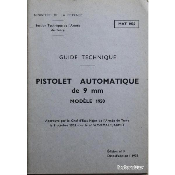 Guide technique du Pistolet automatique de 9 mm Mle 1950