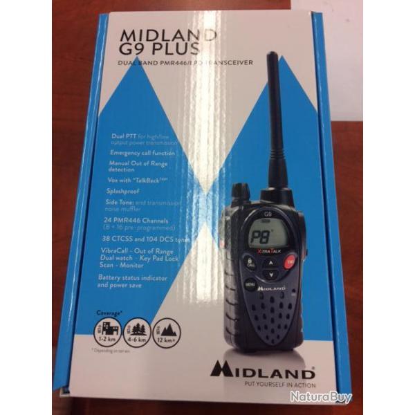 Talkie walkie Midland G9 PRO + oreillette