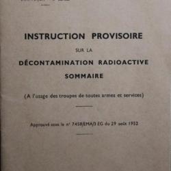 Livret Instruction provisoire sur la décontamination radioactive sommaire