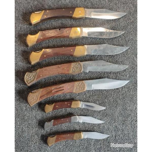 Lot de 8 couteaux pliants  rparer pour bricoleur 5 grands et 3 petits