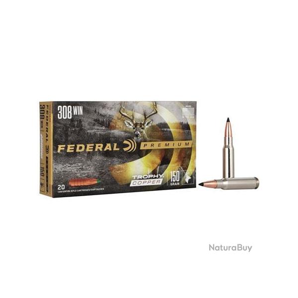Munitions Federal Premium Ogive Trophy Bonded Tip - Cal. 308 Win. - 150 grains