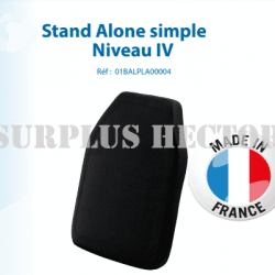 Plaque Balistique STAND ALONE Niveau NIJ IV / Fabriqué en France