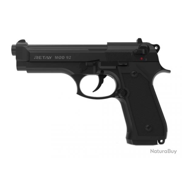 Pistolet d'alarme  blanc RETAY Mod 92 - Cal. 9mm PAK