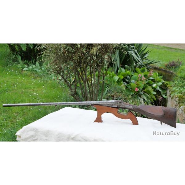 Fusil de chasse juxtapos  chien externes percussion centrale CAT D calibre 16 type lefaucheux