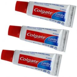 Mini tubes de dentifrice Colgate (lot de 3 tubes)