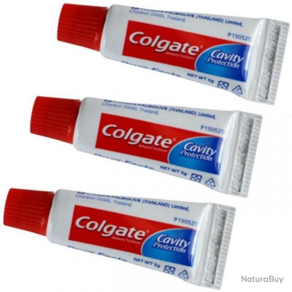 Mini tubes de dentifrice Colgate (lot de 3 tubes)