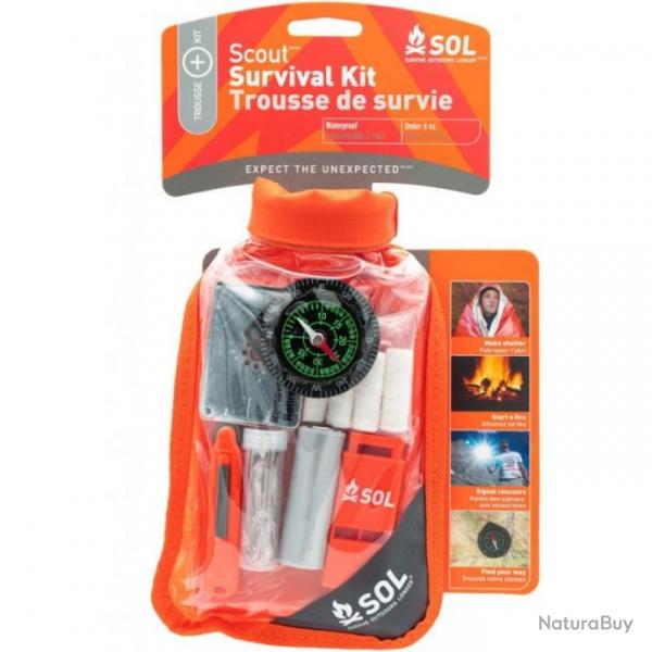 Trousse de survie tanche SOL Scout Survival Kit