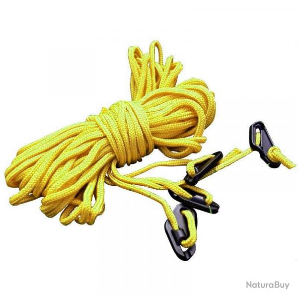 4 cordelettes Regatta jaune fluo 2 mtres