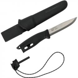 Couteau de survie Mora Companion Spark noir