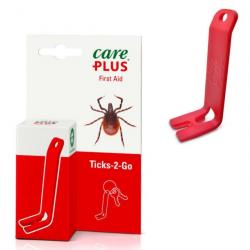 Pince à tique Care Plus Ticks-2-Go rouge