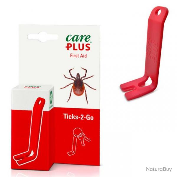 Pince  tique Care Plus Ticks-2-Go rouge