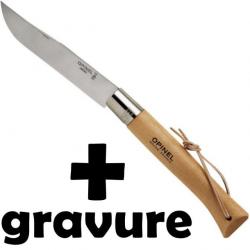 Couteau Opinel géant N°13 inox avec gravure