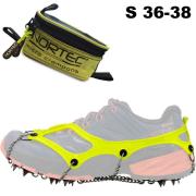 Crampons Antidérapants 24 Pointes Acier Inox – Chaînes Neige Pour Chaussures Randonnée, Marche, Jogging, Escalade Glace – Tailles Enfant/Adulte
