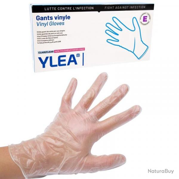 Gants en vinyle YLEA sous sachet individuel