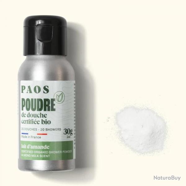 Poudre de douche certifie bio au lait d'amande Paos
