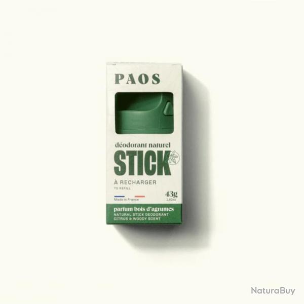 Dodorant naturel  stick rechargeable au bois d'agrumes Paos