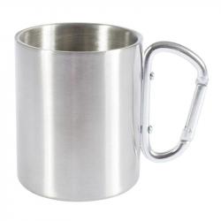 Tasse inox avec poignée mousqueton CAO 0,3L double paroi