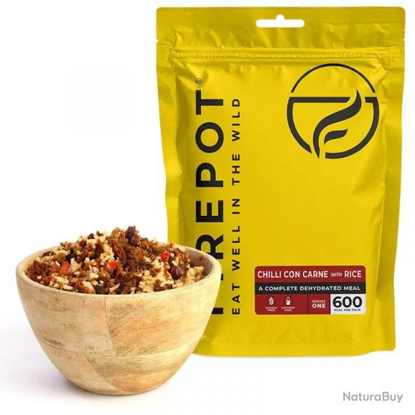 Repas dshydrat Firepot Chili con Carne et riz