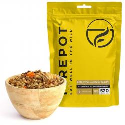 Repas déshydraté Firepot Ragoût de boeuf et orge perlée