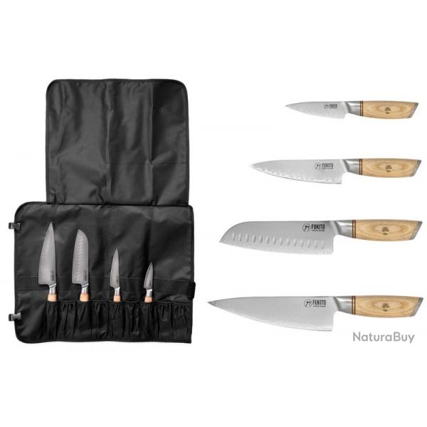 Trousse de 4 couteaux de cuisine "Pakka San Ma" [Fukito]