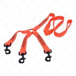 Laisse + Tripleur PISTEURS Orange 1.2 Mêtres
