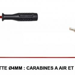 Baguette nettoyage acier gainé PVC pour carabines petit calibre 4,5mm / 17HMR