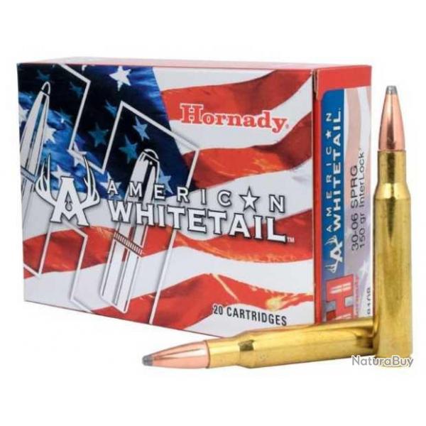 BOITE DE 20 CARTOUCHES HORNADY 30-06 SPRG 180 GR INTERLOCK AMERICAN WHITETAIL